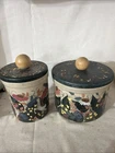 R.R.P Co Pottery Hand Painted Crocks 1 Is 5.5 h X  4.5 2 2- 4.5h X 6.5Roseville