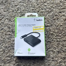 Belkin USB-C to VGA Adapter with 60W Power Delivery - NEW OPEN  