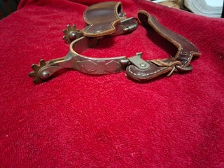 1950 spurs Crockett Renaldi chrome plated with engraved overlay