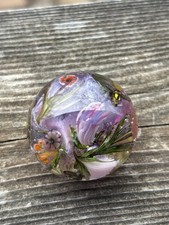 handmade art glass marble  Lavender Haze  By Sara Sally LaGrand