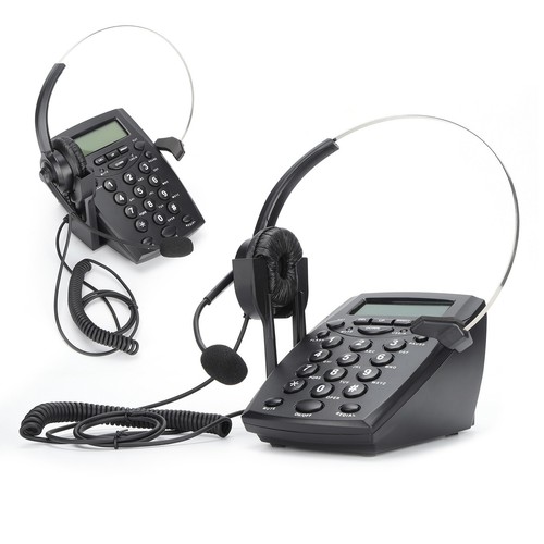 HT800 Call Center Wired Telephone With Omnidirectional Mic Headset Suitable Fit - Bild 5 von 22