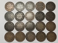 1876-1920 Canada Large Cent Lot Of 20 Coins 2538