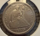 1875-S Seated Liberty Twenty-Cent Silver Piece Coin! San Fransico Mint! Scarce!!