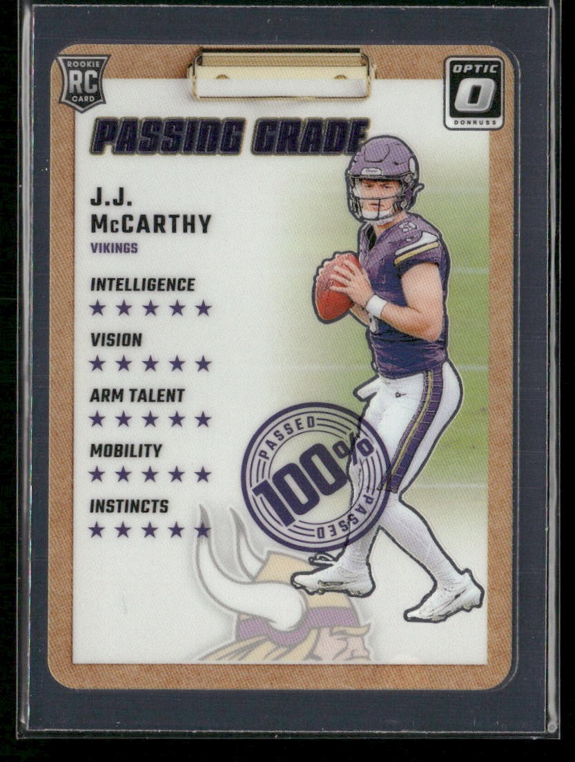 2024 Donruss Optic #6 J.J. McCarthy Passing Grade