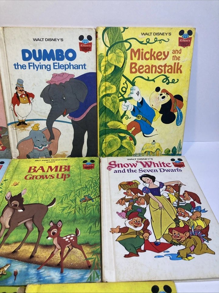 Lot of 8 Walt Disney Wonderful World of Reading Books HC Vintage Foto 3 de 4