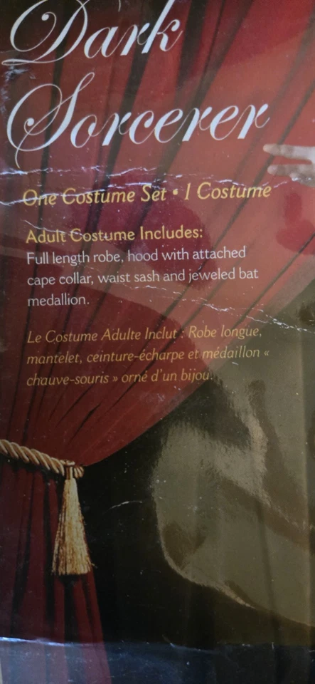 Bata de brujo místico oscuro unisex adulto con capucha talla mediana en carácter Foto 2 de 4