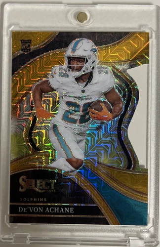 2023 Panini Select Gold Mojo /10 De'von Achane Club Level #274 RC Dolphins 🐬