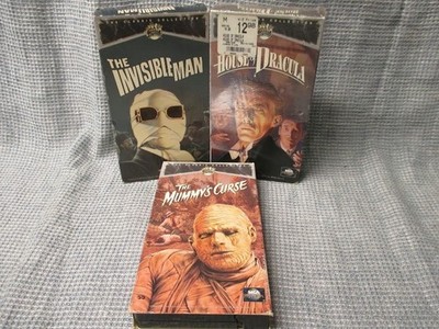 Universal Monsters Classic Collection VHS Mummy's Curse Invisible Man Dracula