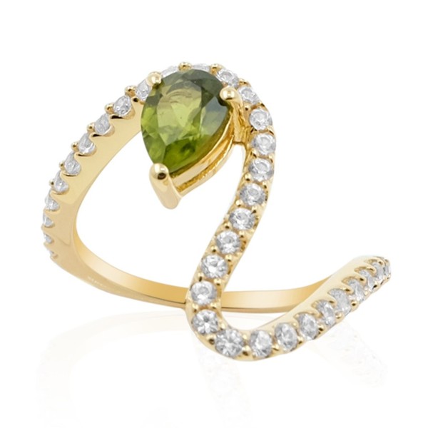 Cavill 925 Sterlingsilber Ring Goldplattiert 1,26Ct Zirkonia Damenring-image