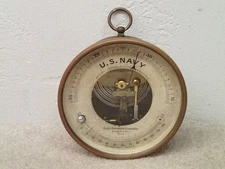 Taylor Vintage US Navy Barometer Thermometer Estate Item