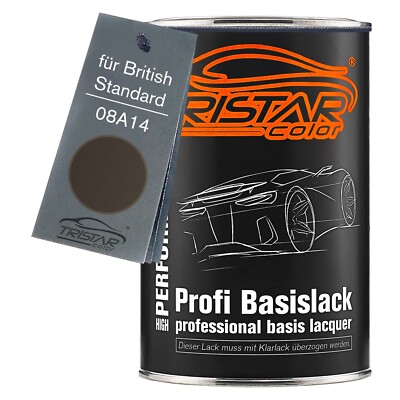 Autolack Dose spritzfertig für British Standard 08A14 Dark Grey Basislack 1,0L