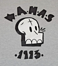 Vintage T-Shirt Size L 90s Athletic Gray WAHAS Skull Graphic Tee 1993