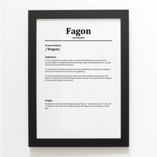 A4 PRINT - Fagon - Funny Humorous Family Surname Definition