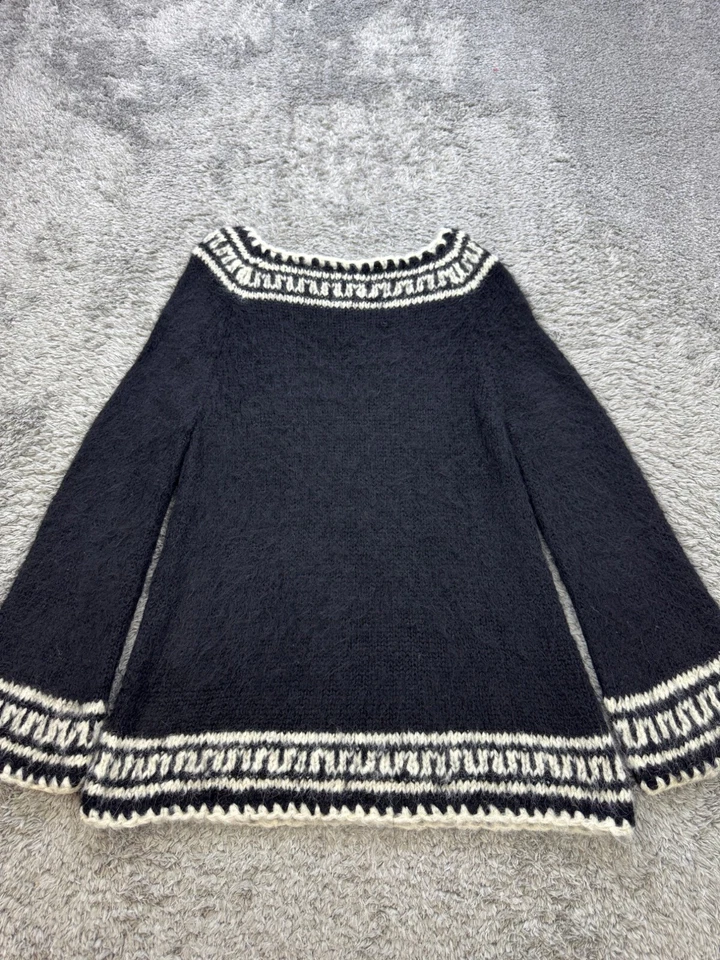 Свитер женский Smythe x Augden средний альпака ручная вязка капризное событие праздник - Изображение 2 из 4