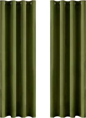 MIULEE Verdunkelungsvorhänge grün - 2 Paneele - je 117 x 228 cm - wärmeisoliert