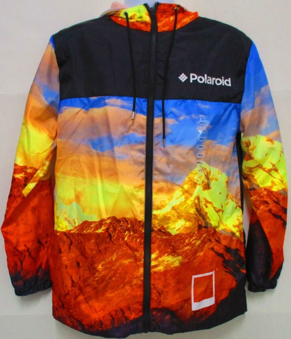 Polaroid Lightweight Windbreaker w/Hood, NWT, Small, Very Colorful