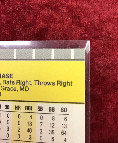 1989 FLEER - BLACK BOX ON BAT KNOB, NO F #616 BILLY RIPKEN - Picture 8 of 10