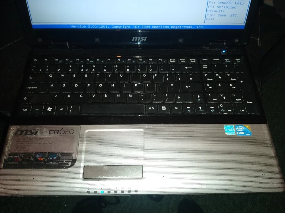 MSI CR620 15.6 INCH SCREEN LAPTOP CORE i3 2GB RAM 250GB Hard Drive - Image 4 of 4