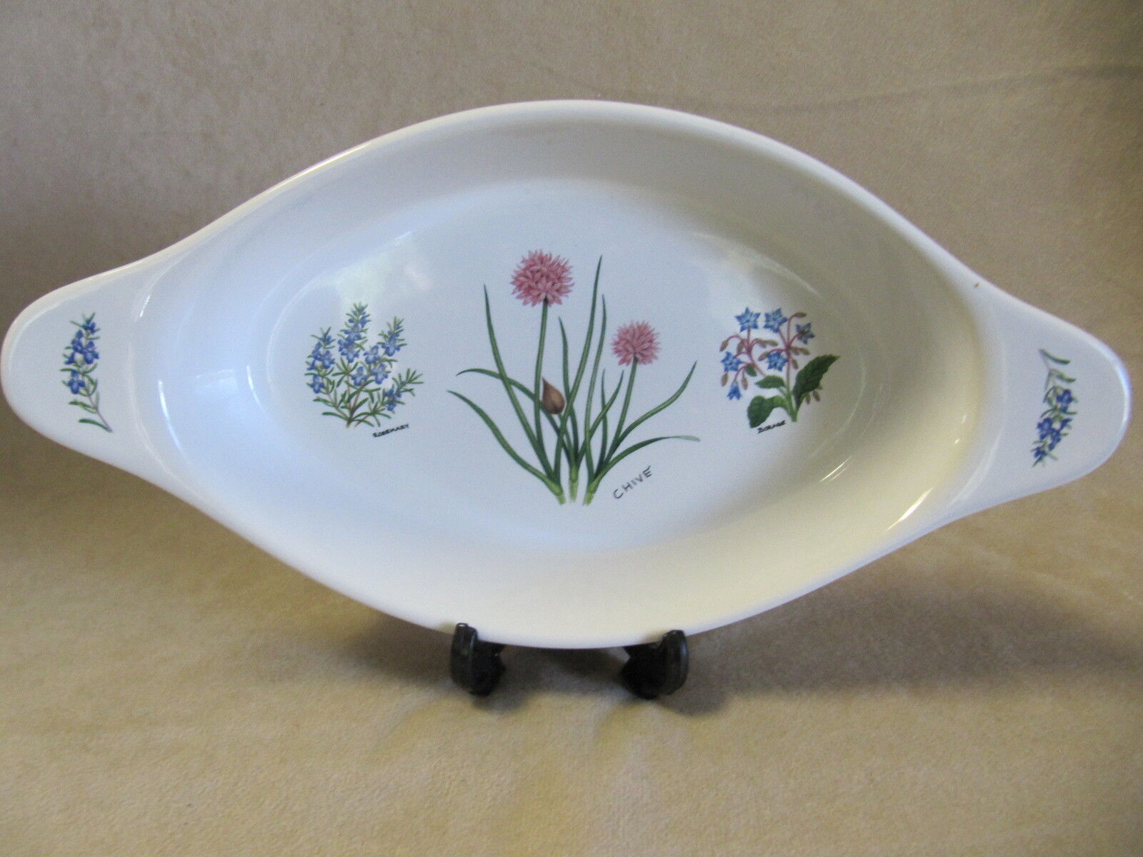 KENT POTTERY HERB GARDEN AUGRATIN DISH 10.5" X 5" EXCELLENT CONDITION