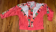 Vintage Westbound Sport Full Zip Multi Color Flower Windbreaker Jacket M 90s