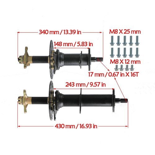 Hinterachsdifferenzialsatz 48 V 1000 W Elektromotor Go Kart Wagen ATV Trike Golf - Bild 2 von 29