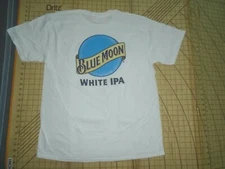 ADULT XL BLUE MOON WHITE IPA #IPA DAY WHITE T-SHIRT - NWOT 