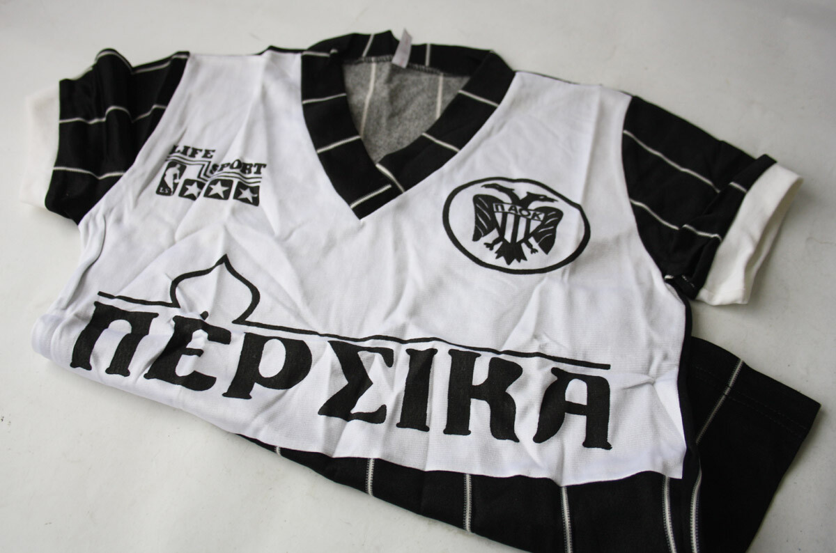 サッカー ユニフォーム PAOK テッサロニキ RARE VINTAGE 80'S PAOK THESSALONIKI GREEK FOOTBALL TEAM SHIRT