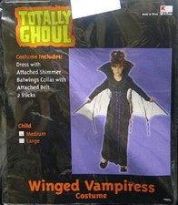 Child Winged Vampiress Halloween Costume Girl's Large 8-12 NEW UNUSED