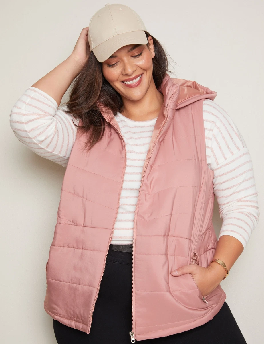 Autogaph Woven Detachable Hood Puffer Vest Womens Plus Size Clothing  Jackets | eBay