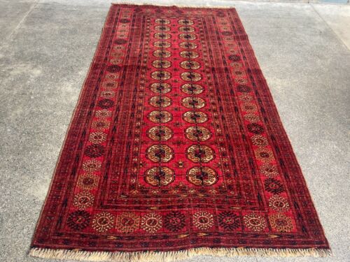 3.3 x 5.10 ft. Rare Afghan Nomadic Handmade Rug, Turkmen Unique Vintage Rug. - Picture 3 of 21