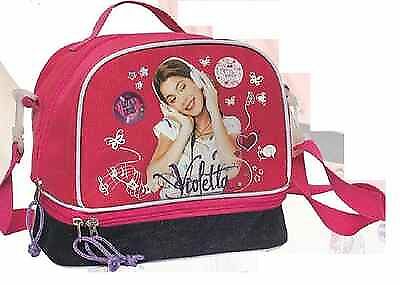 zaino zainetto borsa  asilo cestino porta merenda violetta 2 tasche 2 zip