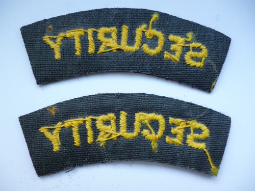MATCHED PAIR SECURITY GUARD SHOULDER TITLES 1 - Picture 2 of 2