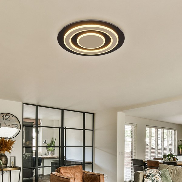 Deckenleuchte Deckenlampe Wohnzimmerlampe Schlafzimmerleuchte Mdf Led D 48 Cm-image