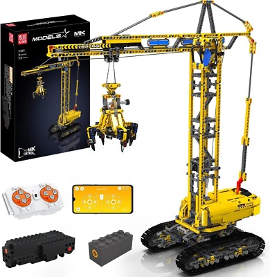 Mould King 17059 Crawler Based Construction Tower Model RC Claw Truck Brick Set