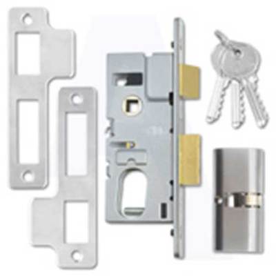 Union 22214 Euro/Oval Cylinder(Yale Style) Sashlock 50mm Satin Chrome