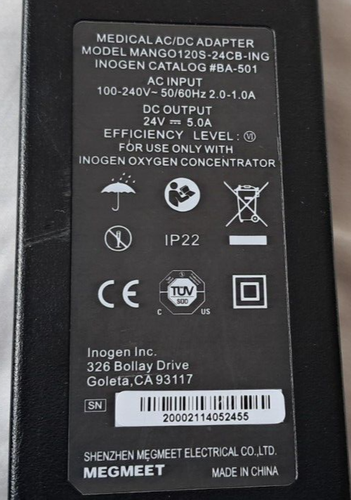 24V 5A AC Adapter for Inogen MANGO120S-24CB-ING Medical Power Supply #BA-501# - Afbeelding 11 van 11
