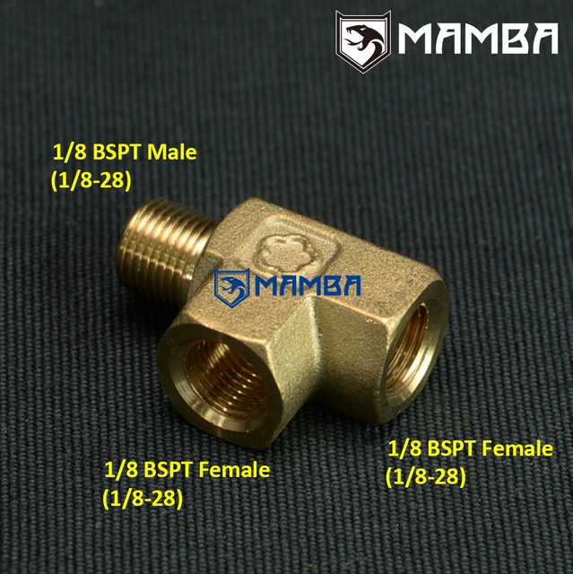 1/8 BSPT Oil Pressure Sensor Adapter Tee Fitting For Mazda Suzuki