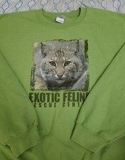 Sudadera De Colección Exótica Centro de Rescate Felino León Tigre Rey Gato Grande Animal XL