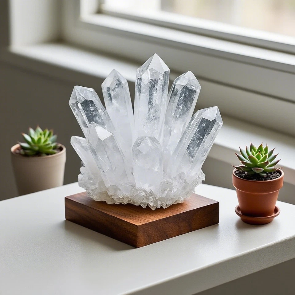 400g+ Rare Large Raw Clear Quartz Crystal Cluster Quartz Mineral Specimens Decor - Image 2 of 4