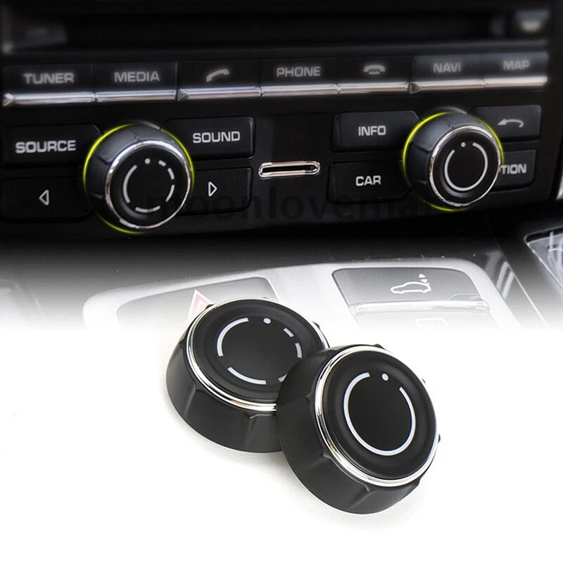 2Pcs/Set Front Volume Control Button Knob Replacement For Porsche 911 2010-2018 - Image 3 of 4