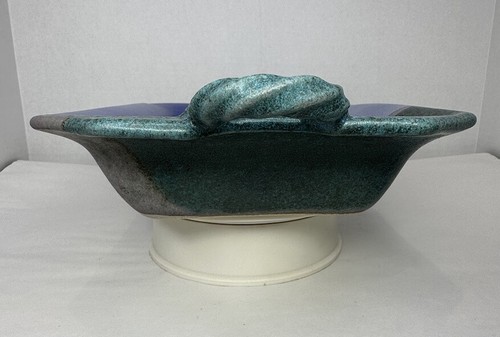 Signed Studio Art Pottery Pan / Casserole with Handles - Picture 6 of 7