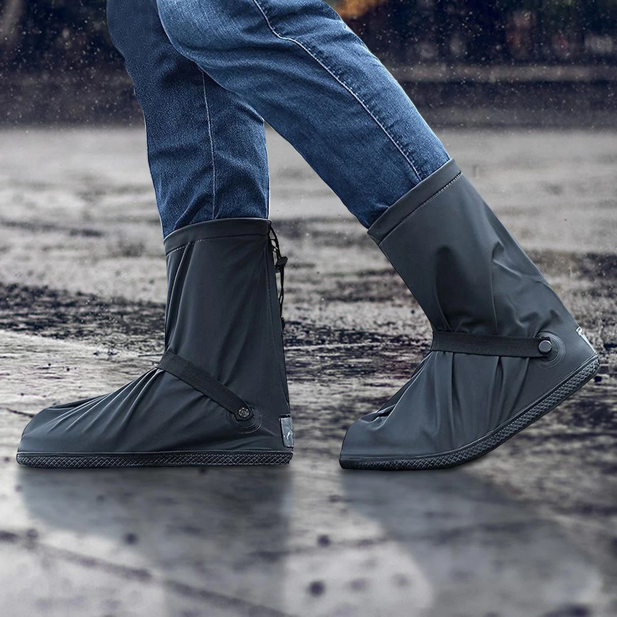 Waterproof Shoe Covers Foldable Galoshes Overshoes for Camping 37 38