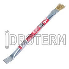 Spazzola raschietto pennello acciaio stufe pellet pulizia braciere Stik 23cm SIT