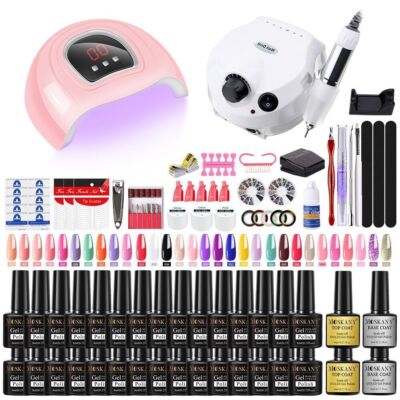 Nail Set With Nail Lamp Nail Dryer Nail Drill Machine Manicure Set