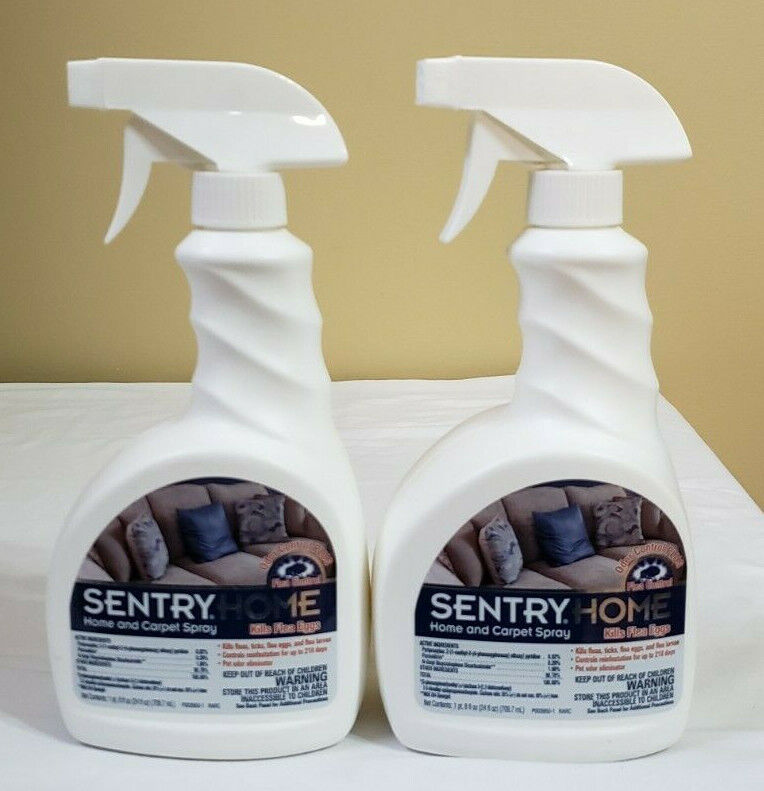 Lot 2 Sentry Home & Carpet Spray Flea & Odor Control 24oz Each Ticks