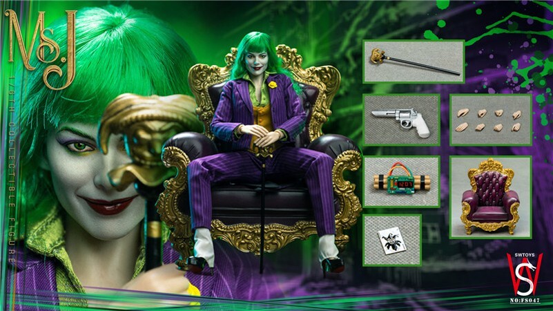 1/6 SWTOYS FS047 Ms.J Joker Girl Female Clown Tuxedo Ver