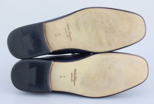 Herren Salvatore Ferragamo "Giordano" Marineblau Leder Halbschuhe Größe US 8-D - Bild 6 von 6