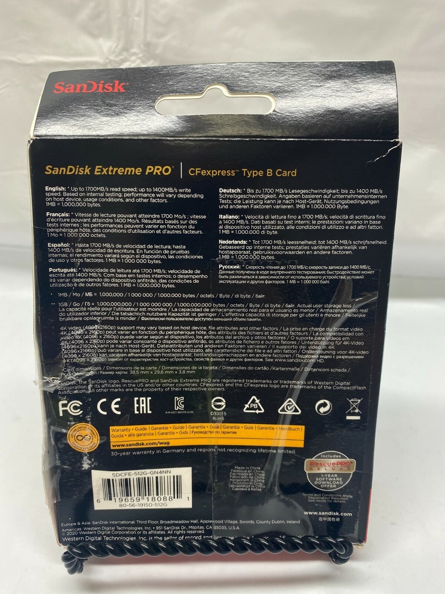 SanDisk エクストリーム プロ CFexpress TypeB 512GB 512GB SanDisk Extreme Pro CFexpress® Card Type B | Sandisk