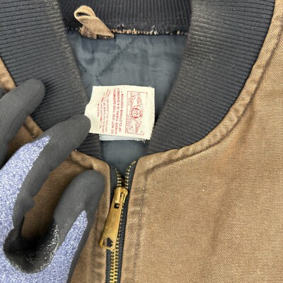 Vtg 90s Carhartt Duck Vest Men 2XL Union USA Brown Quilt Vtg 90s Carhartt Duck Vest Men 2XL Union USA Brown Quilt