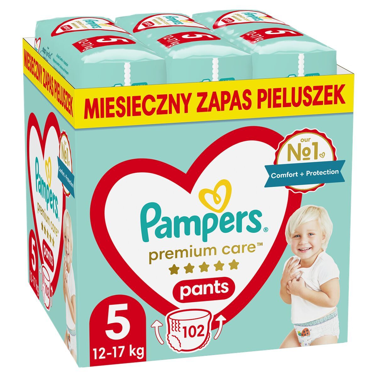 Pannolini usa e getta Pampers Premium 12-17 kg 5 [102 Unità]